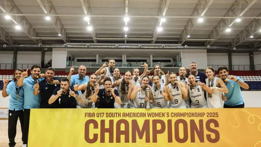 ¡Invictas y campeonas! Argentina se adueñó del Sudamericano U17 de Básquet en Asunción